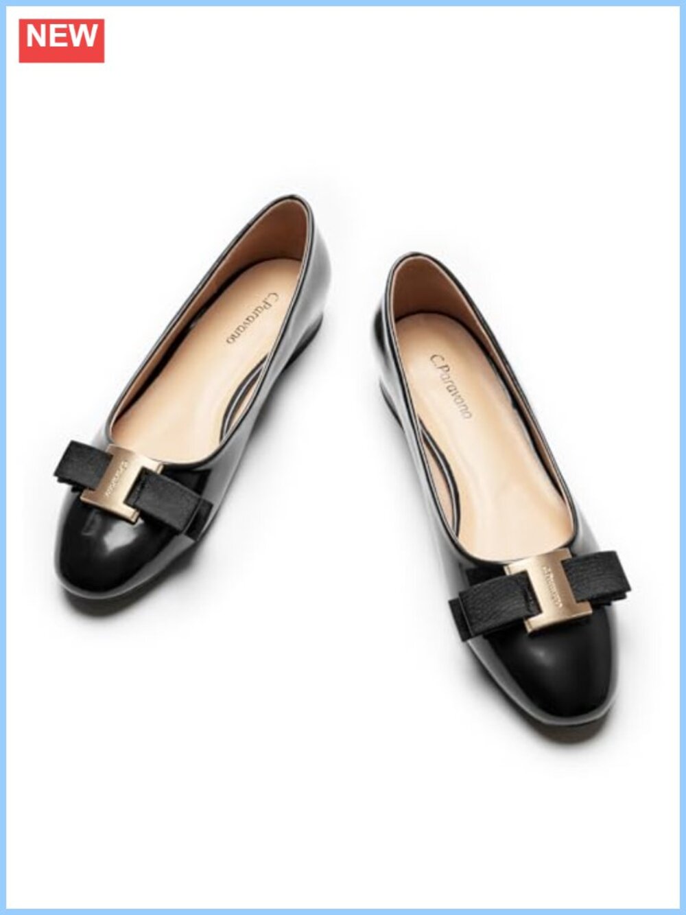 Lambskin Leather Lined Ballet Flats Round Toe Low Heel Dress Shoes
